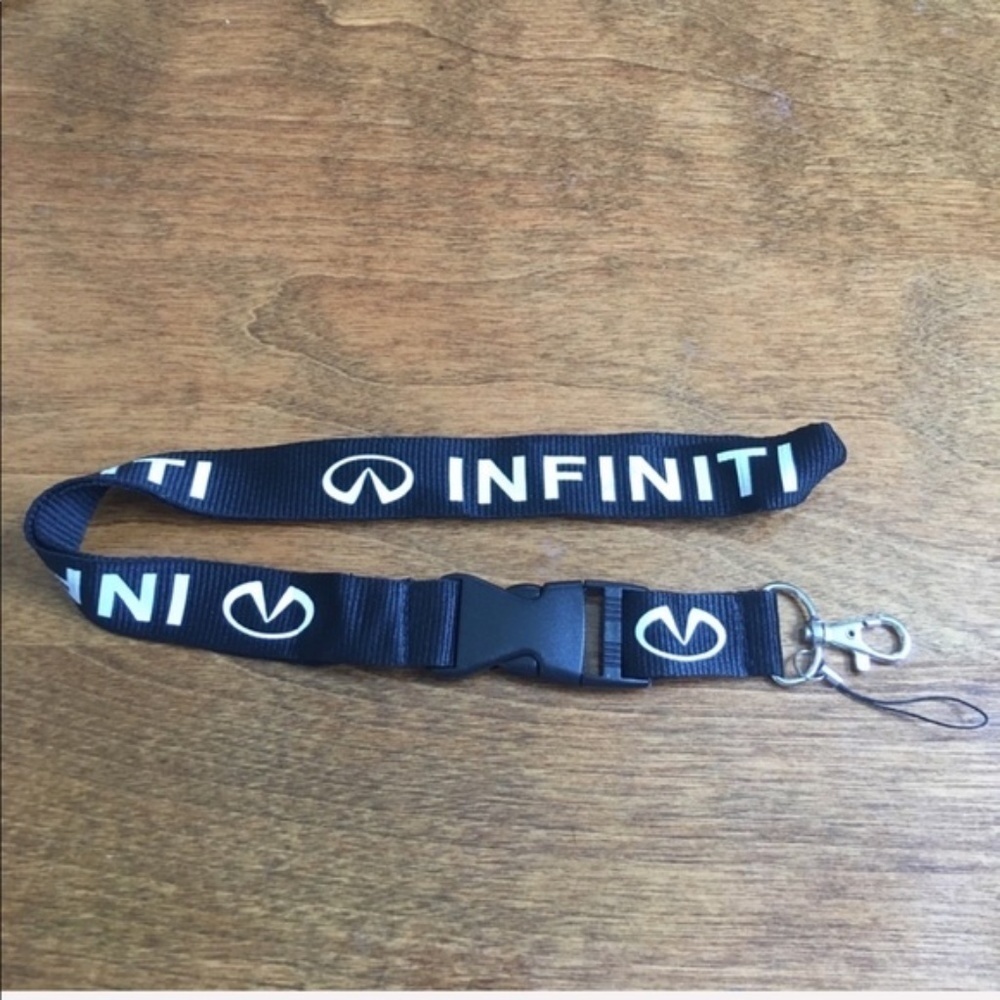 New Infiniti Lanyard ID Badge Holder Black & White
